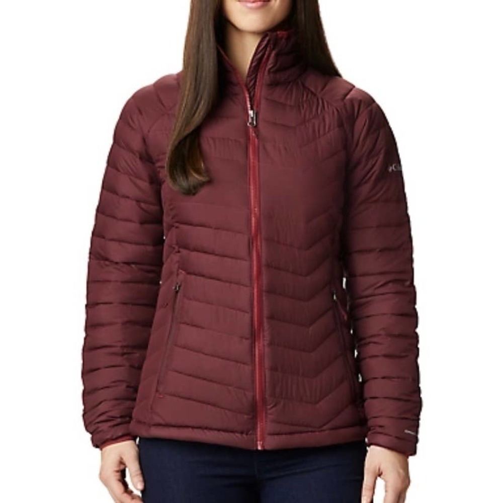Columbia Omni-Heat Puffer Jacket XS Burgundy Packable Lightweight NWT